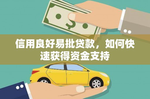 南朗信用良好易批贷款，如何快速获得资金支持